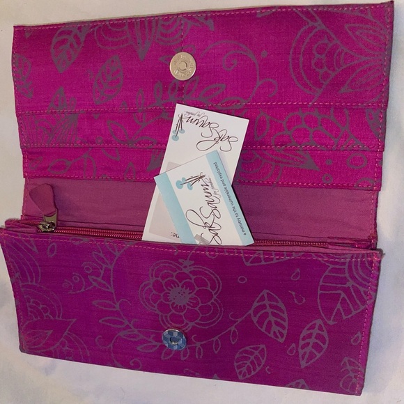 Silk Organza Sak Saum For Abi Ferrin For Freedom Credit Card Coin Wallet New - Picture 2 of 9